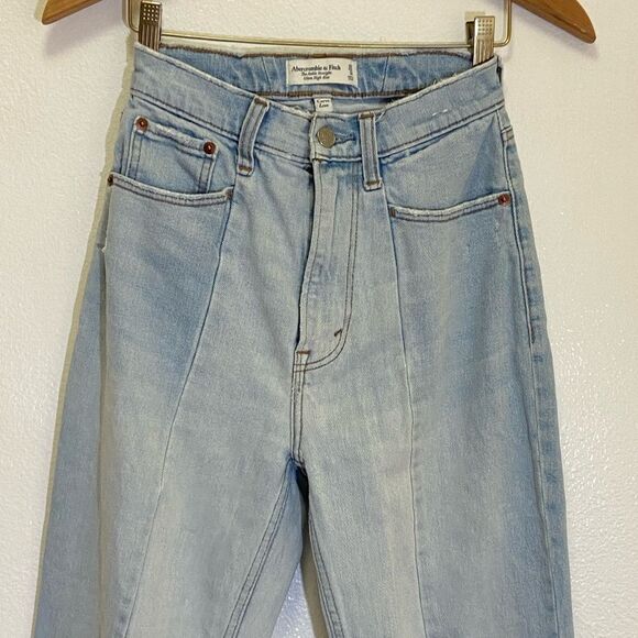 A&F - Curve Love The Ankle Straight Ultra High Rise Jeans - size 0/25 - Picture 5 of 6